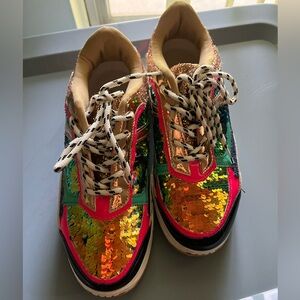 Fashion nova size 8 sequined sneakers